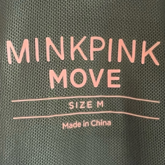 MinkPink Move Olive Green Zip Up Bodysuit, Size M - Picture 7 of 7